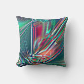 赤からファンシー緑への色あせとデジタルスクラッチ クッション (正面)