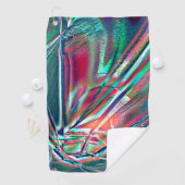 赤からファンシー緑への色あせとデジタルスクラッチ ゴルフタオル (インサイチュ)