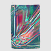 赤からファンシー緑への色あせとデジタルスクラッチ ゴルフタオル (正面)