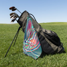 赤からファンシー緑への色あせとデジタルスクラッチ ゴルフタオル