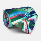 赤からファンシー緑への色あせとデジタルスクラッチ ネクタイ (ロール)