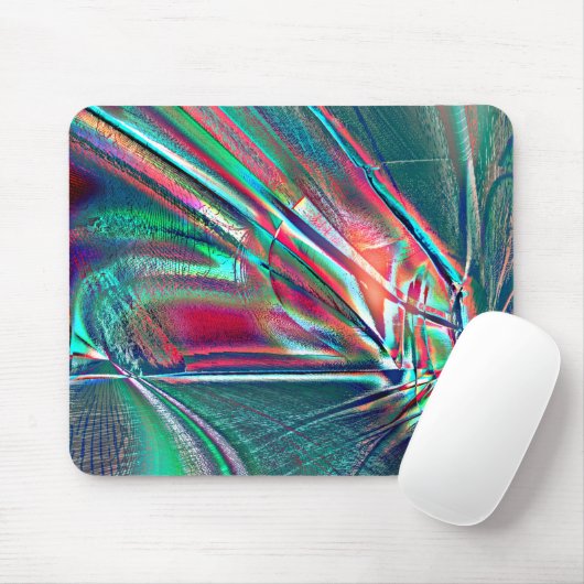 赤からファンシー緑への色あせとデジタルスクラッチ マウスパッド (マウス)