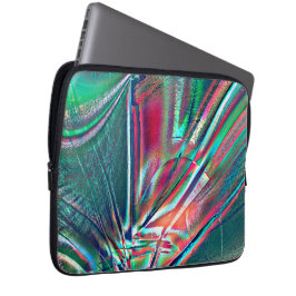 赤からファンシー緑への色あせとデジタルスクラッチ ラップトップスリーブ