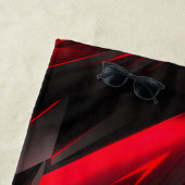 赤からポイント抽象デザイン ビーチタオル (インサイチュ)