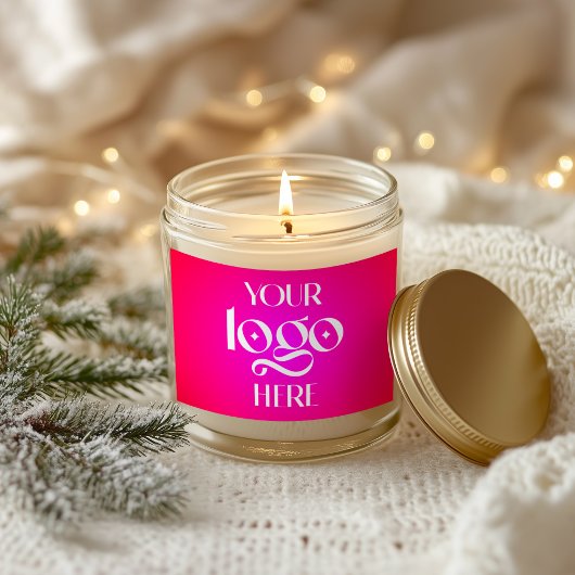 赤からマゼンタのグラデーション 長方形シール