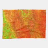 赤からライムに溝と肌の汚れ絵を描た キッチンタオル (横)