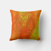 赤からライムに溝と肌の汚れ絵を描た クッション (裏面)