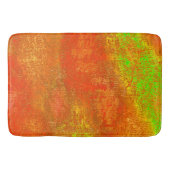 赤からライムに溝と肌の汚れ絵を描た バスマット (正面)