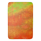 赤からライムに溝と肌の汚れ絵を描た バスマット (正面縦)