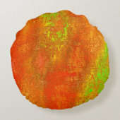 赤からライムに溝と肌の汚れ絵を描た ラウンドクッション (裏面)