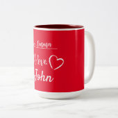 赤から愛して ツートーンマグカップ (正面右)