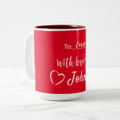 赤から愛して ツートーンマグカップ (正面左)