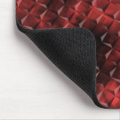 赤から濃いステンドスクエア、カーボン汚れ3D階段 マウスパッド (コーナー)