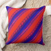 赤から王室の青の幅ストライプスタイル クッション (ブランケット)