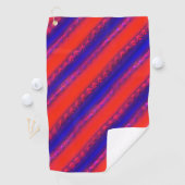 赤から王室の青の幅ストライプスタイル ゴルフタオル (インサイチュ)