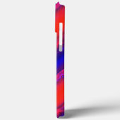 赤から王室の青の幅ストライプスタイル Case-Mate iPhoneケース (裏面 / 左)