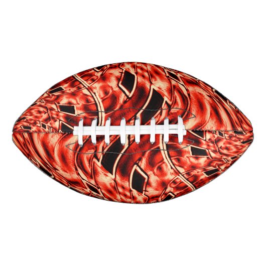 赤から珊瑚の色に映る曲がった正方形 アメリカンフットボール (正面)