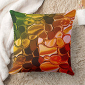 赤から緑に移行する丸い形状 クッション (ブランケット)