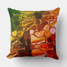 赤から緑に移行する丸い形状 クッション