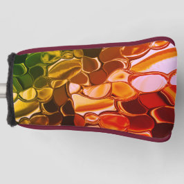 赤から緑に移行する丸い形状 ゴルフヘッドカバー