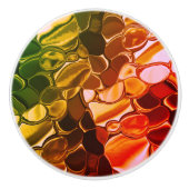 赤から緑に移行する丸い形状 セラミックノブ (正面)