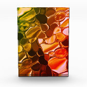 赤から緑に移行する丸い形状 フォトブロック (正面)