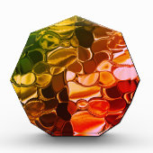 赤から緑に移行する丸い形状 フォトブロック (正面)