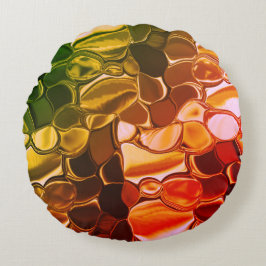 赤から緑に移行する丸い形状 ラウンドクッション