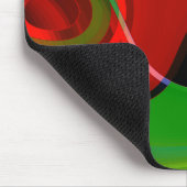 赤から緑へわずかに重なるストロークカーブ マウスパッド (コーナー)