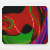 赤から緑へわずかに重なるストロークカーブ マウスパッド (正面)
