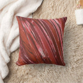 赤から茶色への抽象芸術 クッション (ブランケット)