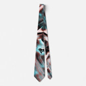 赤から青のピクセル化した霧雨のテクスチャにキーンと茶色 ネクタイ (正面)