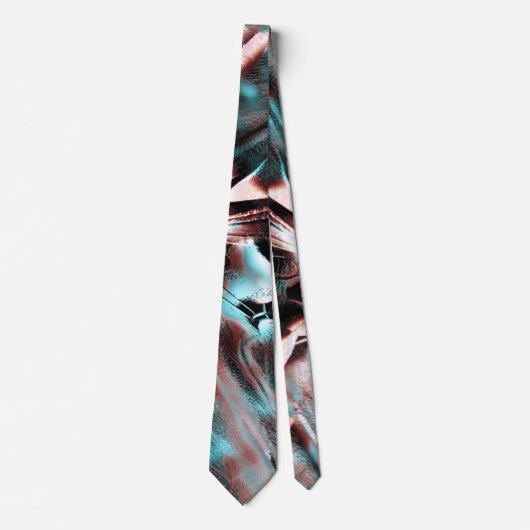 赤から青のピクセル化した霧雨のテクスチャにキーンと茶色 ネクタイ (正面)