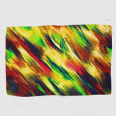 赤から黄色に染まった赤い緑 ゴルフタオル (横)