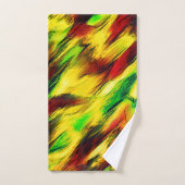 赤から黄色に染まった赤い緑 バスタオルセット (ハンドタオル)