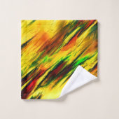 赤から黄色に染まった赤い緑 バスタオルセット (ウォッシュタオル)