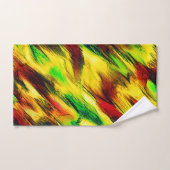 赤から黄色に染まった赤い緑 バスタオルセット (ハンドタオル)