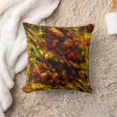 赤から黄色の黄土色の汚れの上に暗いテクスチャガラス クッション (ブランケット)