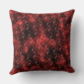 赤から黒の汚れた正方形、カーボンの汚れ3D汚れ クッション (裏面)