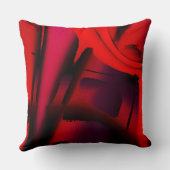 赤から黒へのグラデーションのクロップデザインの倍率 クッション (裏面)