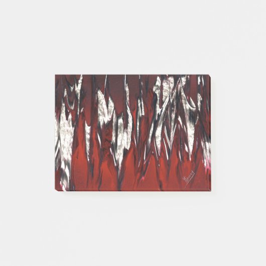 赤から黒への炎 ポストイット (正面)