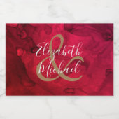 赤から黒へ色彩の鮮やか水色ミニ スパークリングワインラベル (シングルラベル)