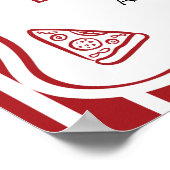 赤かわいいイタリアンチャオバンビノ赤ちゃんシャワーへようこそ ポスター (角)