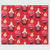 赤かわいいスおもしろいシガートメリークリスマス ラッピングペーパー (フラット)