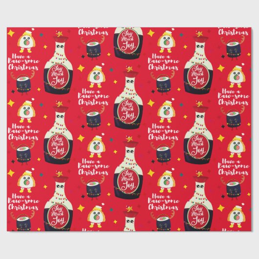 赤かわいいスおもしろいシガートメリークリスマス ラッピングペーパー (フラット)