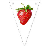 赤かわいいストロベリーファースト1ベビー誕生日 バンティングフラッグ (第1の旗)