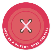 赤かわいいボタン教室バレンタインデー