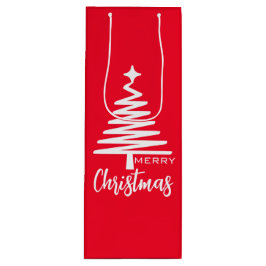 赤かわいいメリークリスマス ワインギフトバッグ