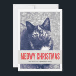 赤かわいいMeowy Christmas Petフォトフラットカード シーズンカード<br><div class="desc">これらの「メオウィクリスマス」のホリデーカードはフェスティバルスタイリッシュで、このクリスマスシーズンに最適！</div>