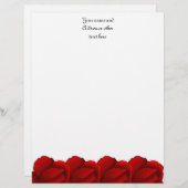 赤かわいらしいパーソナライズされた レターヘッド (正面/裏面)